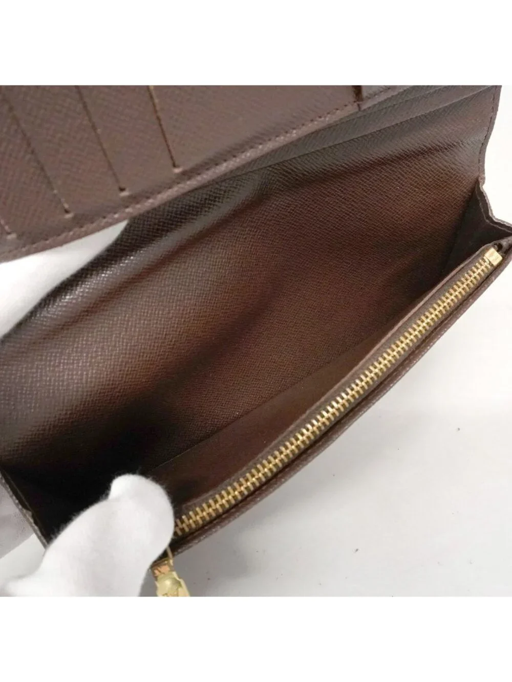 Louis Vuitton Wallet Damier Portefeuille Brazza Ebene
